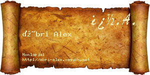 Ábri Alex névjegykártya